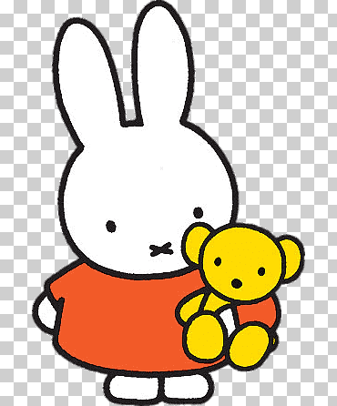 Conejo blanco ilustración, miffy con oso., en el cine, dibujos animados, Miffy png