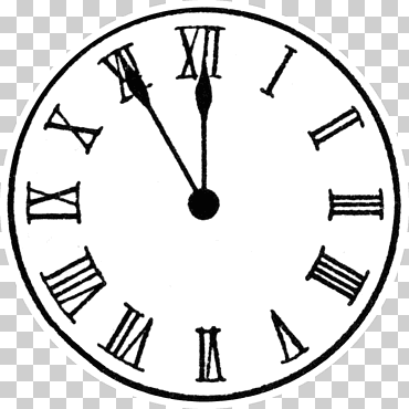 Reloj cara números romanos abiertos, reloj, ángulo, pegatina, dígito numérico png