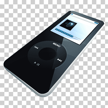 Reproductor mp4 en blanco y negro, hardware de accesorios de electrónica multimedia iPod, iPod hp, artilugio, electrónica, computadora png