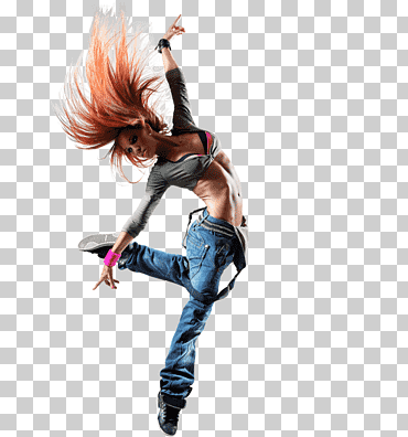 mujer bailando vestida con una blusa corta de manga larga gris y pantalones de mezclilla azul, danza hip-hop, estudio de danza de danza moderna, breakdance, gimnasia de baile de zumba, diverso, estudio, las artes escénicas png