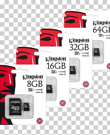 Las tarjetas de memoria flash microsd protegen la tecnología digital de kingston sdhc, electrónica, clase, adaptador png