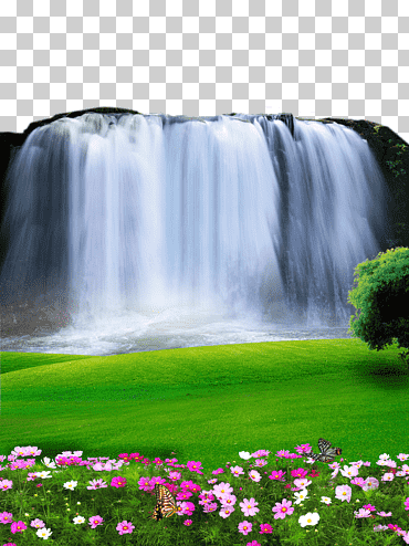 Cascada de lapso de tiempo, material de paisaje de cascada de 2017, paisaje, fondo de pantalla de la computadora, hierba png