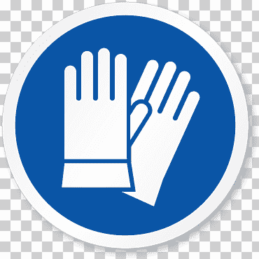 Guante de seguridad, equipo de protección personal, símbolo de signo, obligatorio s., azul, texto, etiqueta png