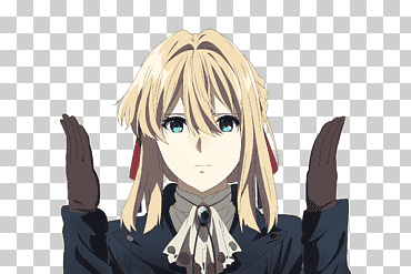 violeta evergarden anime desktop sinceramente computadora, violet evergarden, pelo negro, mano, personaje de ficción png