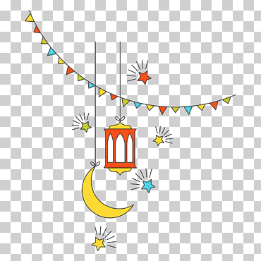 Religión de eid al-Adha, elementos decorativos de año nuevo de la cultura islámica plana, luna creciente y ilustración de lámpara roja, decorativo, feliz cumpleaños vector imágenes, Decoración navideña png