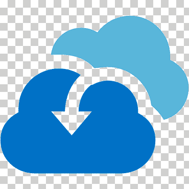 Centro de datos de la máquina virtual de computación en la nube de la base de datos de Microsoft Azure SQL, desarrollo de la fuerza de trabajo en la nube, azul, corazón, computación en la nube png