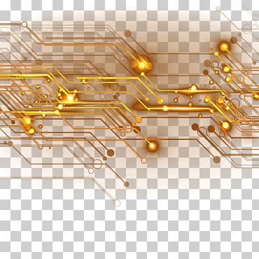 Circuito de oro, circuito electrónico integrado, líneas de chips de oro., ángulo, electrónica, efecto png