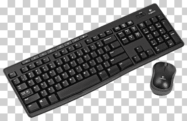 Teclado y mouse de computadora inalámbrico Logitech negro, mouse de computadora teclado de computadora teclado inalámbrico mouse óptico, teclado y mouse, electrónica, computadora, ratón png