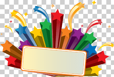 Arte de estrellas multicolores, promoción web banner publicitario, banner, lápiz, Servicio, gente png