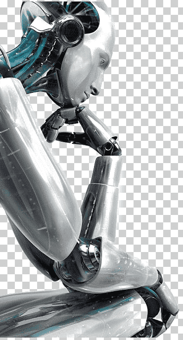 cerca de robot gris, robot de inteligencia artificial, computadora chatbot, robot moderno, electrónica, computadora, mano robot png