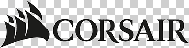 Hardware de la computadora de la memoria de computadora del logotipo de los componentes del corsair, logotipo del corsair, texto, monocromo, negro png