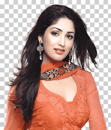 Vestido naranja de manga larga para mujer, película del actor yami gautam, yami gautam, pelo negro, India, abdomen png