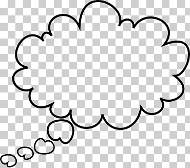 Silueta de nube, dibujo de globo de discurso, pensamiento en línea s, historietas, blanco, texto png