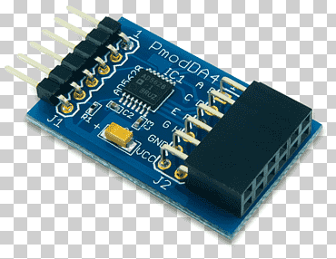 Microcontrolador de 12 bits de la interfaz pmod electrónica, convertidor de digitaltoanalog, electrónica, microcontrolador, accesorio electronico png