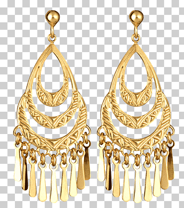 par de pendientes de araña de color dorado, collar de perlas, joyas de oro, pendientes, anillo, Moda, oro png
