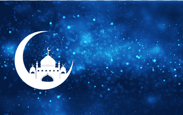 Mezquita en ilustración de la luna creciente, año nuevo islámico del Corán musulmán del Ramadán, Ramadán, azul, deseo, vacaciones png