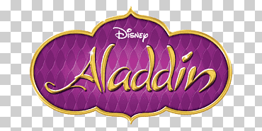 disney aladdin logo, genie jafar aladdin iago princesa jasmine, aladdin, púrpura, Violeta, texto png