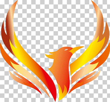 logo phoenix illustration, phoenix logo design, phoenix illustration, plantilla de diseño de logo gratis, fotografía, naranja png