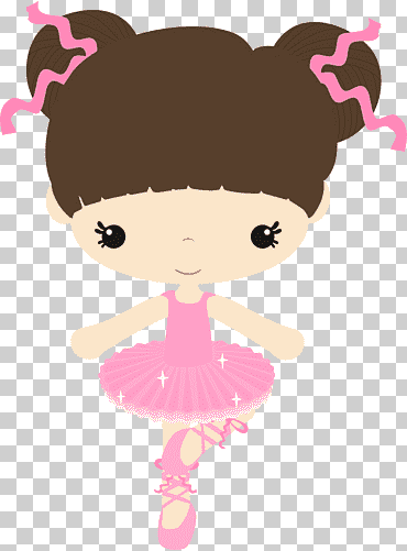Chica bailarina con vestido rosa, bailarina de ballet, tinta pintada a mano y bailarina blanca, niño, pelo negro, dibujos animados png