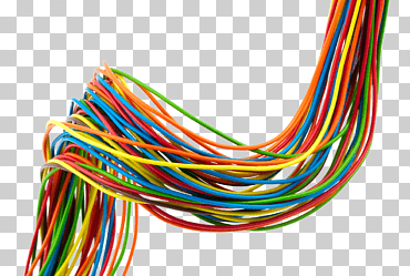 Ilustración de alambres revestidos en varios colores, cables eléctricos, fabricación de cables eléctricos, cables, diverso, cable de cables eléctricos, industria png