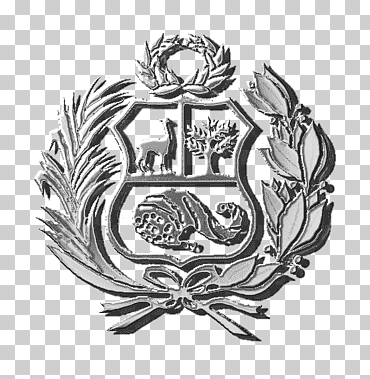 Ilustración del sello gris, escudo de armas de Perú, bandera de símbolo de Perú, Perú, diverso, bandera, logo png