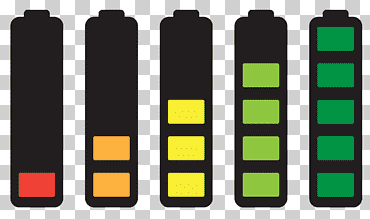 Cinco barras de batería, cargador de batería, batería de iones de litio, sistema de gestión de la batería, batería de carga, carga de la batería, cargar, ordenador portátil, teléfonos móviles png