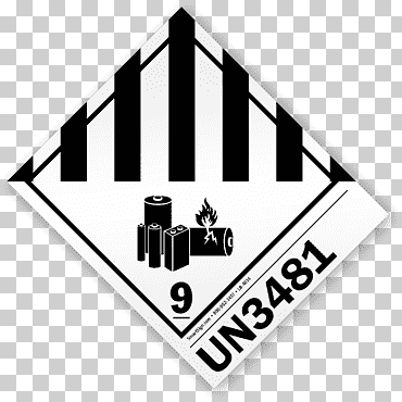 materiales peligrosos clase 9 batería de litio miscelánea etiqueta de productos peligrosos batería de iones de litio, etiqueta de metal, ángulo, texto, etiqueta png