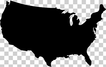 mapa de estados unidos, estados unidos, Estados Unidos, negro, silueta png